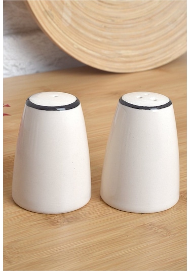 2'li Seramik Tuzluk & Biberlik Siyah