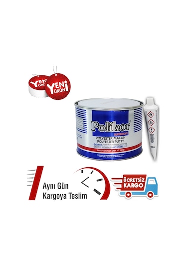 Polikor Polyester Çelik Macun 400Gr Piyasanın En İyisi Polikor