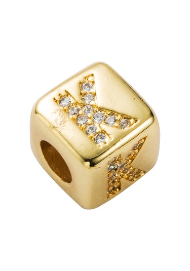 İngilizce Mektup Boncuk Bilezik Pirinç Mikro Kakma Çift Kırmızı Dize Çekme Dıy Bilezik Takı, Stil: K Çok Renkli