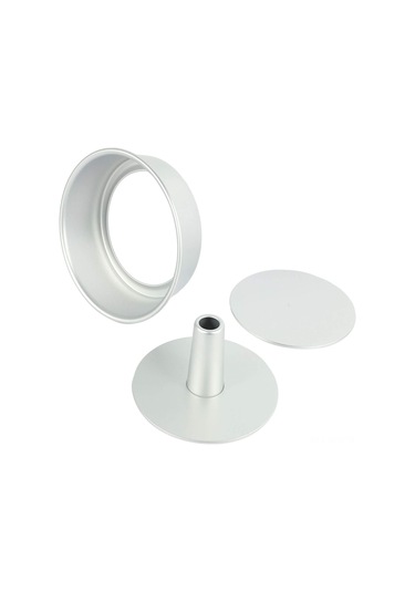 Maiyame 8 İnç Gümüş Renkli Alüminyum Yuvarlak Boş Tahta Kek Kalıbı Tek Parça Gümüş