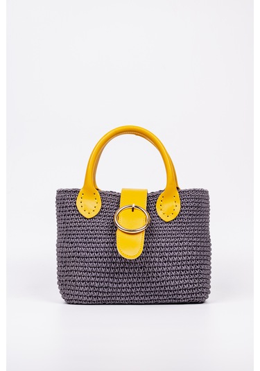 Fabric Craft Bag El Çantası Floş İplik Gri Gri