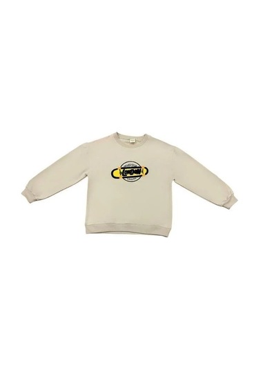 Erkek Çocuk London İşlemeli Sweatshirt-14233 Taş