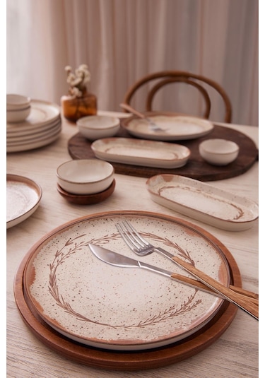 Kütahya Porselen 14 Parça 6 Kişilik Kahvaltı Takımı 880914 417663 Bej