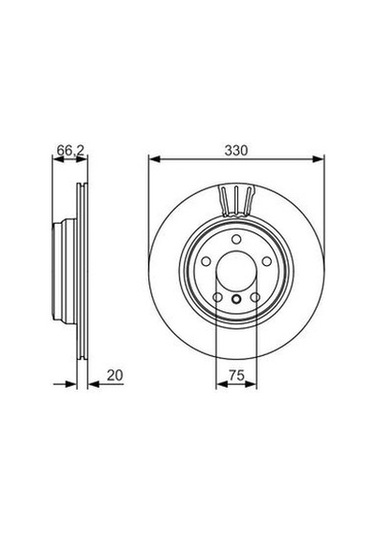 Bmw 3 F30 335d Xd 3.0 2013-2018 Bosch Arka Disk Havalı 2 Adet