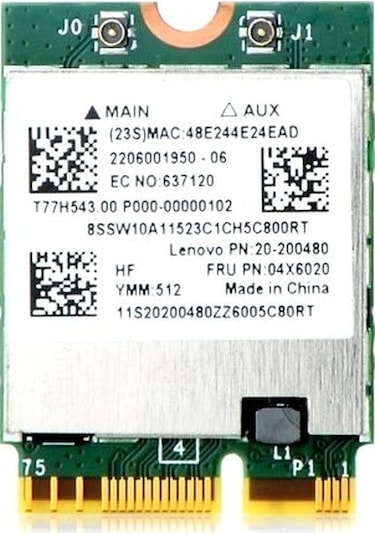 Lenovo Uyumlu Yoga 3 Pro 1370 3-14 Wireless Wifi Bağlantı Kartı 04X6020