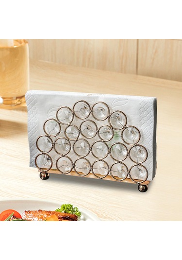 Suntek Peçete Dispenseri Benzersiz Ayaklı Mendil Tutucusu Altın