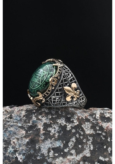 Hz. Süleyman Mührü 925 Ayar Gümüş Erkek Yüzüğü Özel Tasarım