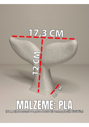 Modern Balina Kuyruğu Obje Minimal Salon Masa Üstü Dekoru