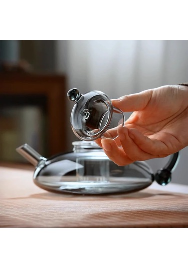 Mufunye Cam Fare Kuyruğu Çay Dolu Seti - Isı Dayanıklı El Yapımı Ev Ofis Kullanımı Modern Retro Tarzlı Çok Renkli