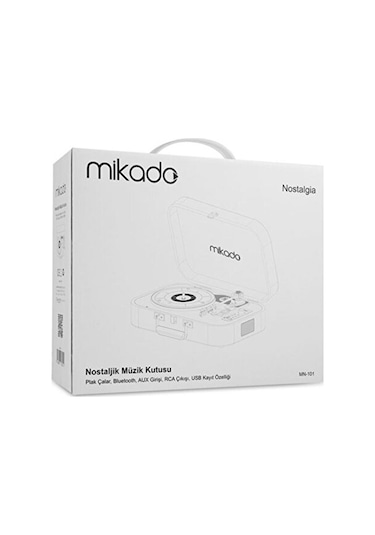 Nostalgia Mn-101 Pikap Fil Dişi Usb+rca+bluetooth Destekli Müzik Kutusu