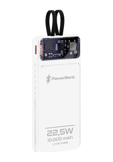 10000mah 22,5w Type-c Ve Lightning Kablolu Hızlı Şarj Powerbank
