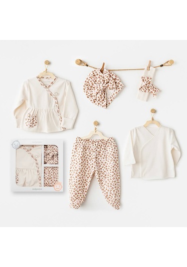 Andywawa Ac26230 Little Leopard 5'li Hastane Çıkışı Ekru Ekru