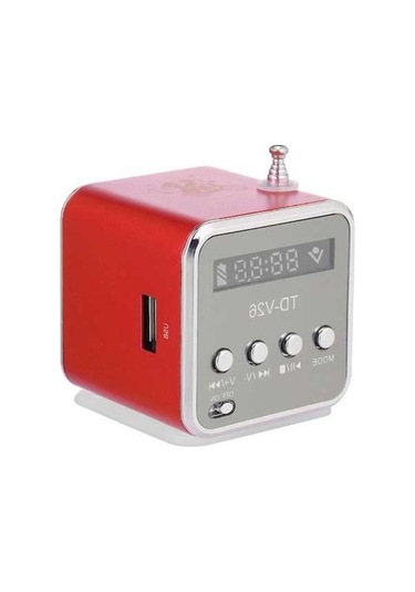 Besthome1 Kırmızı Mini Hoparlör - Tf/usb/fm, Aux Desteği, 360 Ses Kalitesi