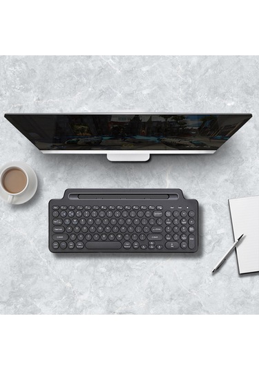 Geeksen Kablosuz Bluetooth Ve 2.4ghz Klavye - Tablet, Telefon Ve Bilgisayar İçin İnce Tasarım