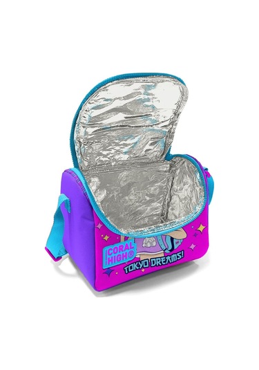 Coral High Kids Mor Pembe Mavi Simli K-Pop Desenli Thermo Beslenme Çantası 11849
