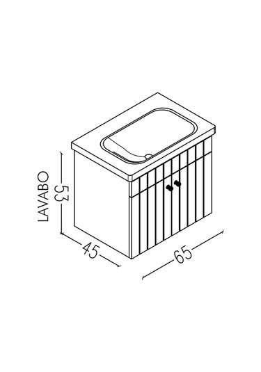 Avien 65 Cm Alt Modül - Yeşil