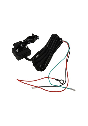 Honmex 12v Atv Elektrikli Vinç Parçası: Rocker Thumb Anahtar, Montaj Braketi, 2.5m Kablolu Röle Kontrolü, Su Geçirmez Abs+nilon