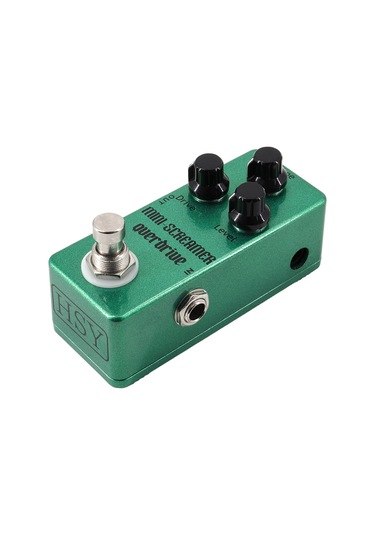 Xindoker Yeşil Elektro Gitar Efekti Pedalı - Overdrive Tek Blok, Gerçek Bypass Anahtarı, Dürtü-ayak-ton Düğmeleri, Çinko Alyüminyum Kasa