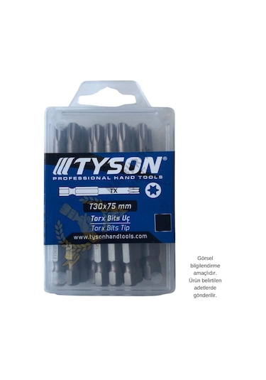 Kupa Tyson Vidalama Ucu Bits Uç - T30 Tork - 7.5 Cm. - 20 Adet