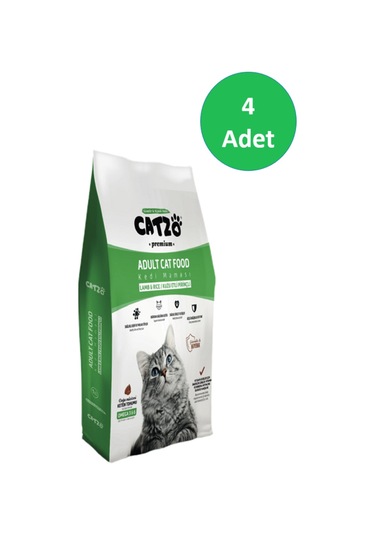 Catzo Premium Kuzu Etli Kedi Maması 4 x 1 KG