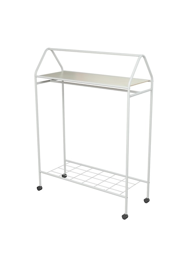 Metallica Concept Tekerlekli Home Hanger Askılık Ayaklı Askılık Beyaz