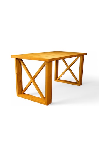 Neiwel Garden Dian Doğal Ahşap Bahçe Yemek Masası-80-100 Açık Ceviz