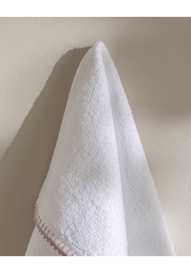 Madame Coco Aveline Kroşeli 2'li %100 Pamuk El Havlusu - Beyaz/lila 8684427208311 Çok Renkli