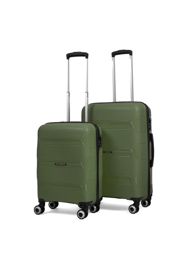 Lucas Polipropilen Kırılmaz Valiz, Kabin Boy&orta Boy Haki