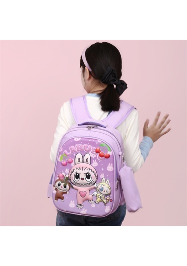 Karikatür Çocuk Hardshell Okul Çantası Birinci, İkinci Ve Üçüncü Sın Hafif İlkokullu Öğrenci Moda Sırt Çantı-pembe Pembe