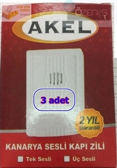 Elektronik Kapı Zili Kanarya Sesi 12Volt 3 Adet N11.1597