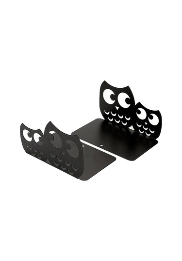 Joyhub 2 Adet Bir Çift Demir Baykuş Nonskid Bookends Bookends Sanat Bookends Dekoratif Kitap Organizatör Renkli Torpido Üstü