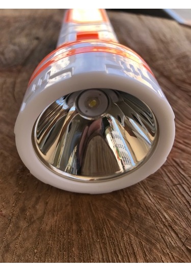 Goldpolice Led Şarjlı Fener Uzun Mesafe Kamp Feneri 4.2volt Siyah