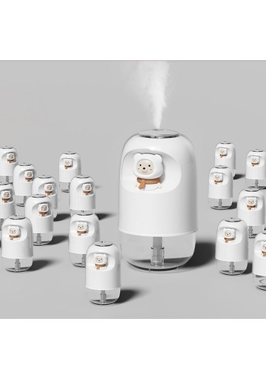 Luckystar Bear Masaüstü Nemlendirici Beyaz