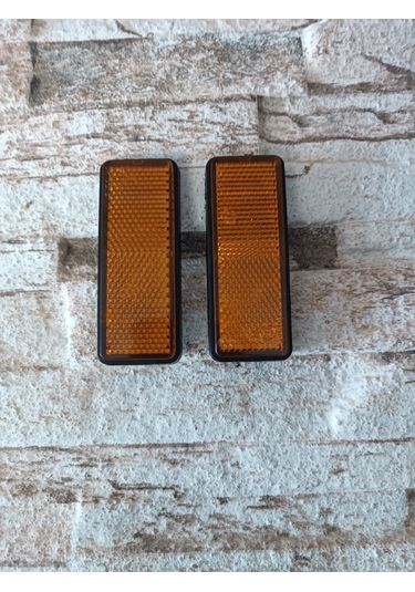 Motosiklet Uyumlu Reflektör Dikdörtgen Turuncu 3.5cm X 9cm