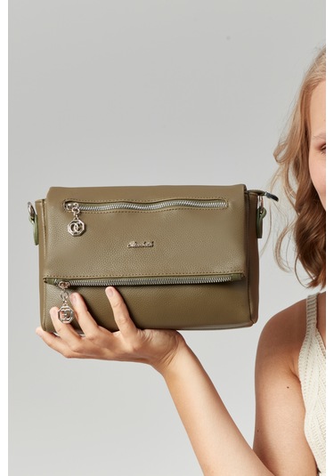 Morpelikan Kadın Dört Bölmeli Clutch Çarpraz Omuz Çantası