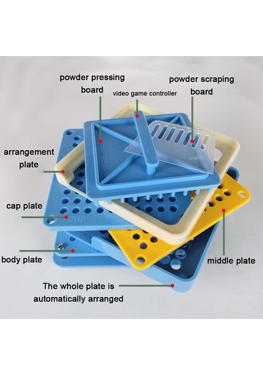Springsun 00 Numara 100 Lü Kapsül Dolum Tahtası - Ev Kullanıma Uygun Toplu Dolum Aracı, Otomatik Düzenleme Ve Hassas Kesit Tasarımı