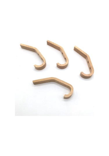 4 Adet Vintage Ahşap Kanca 5 Kg Yük Kapasitesi, Duvara Monte Ho Qd Diğer