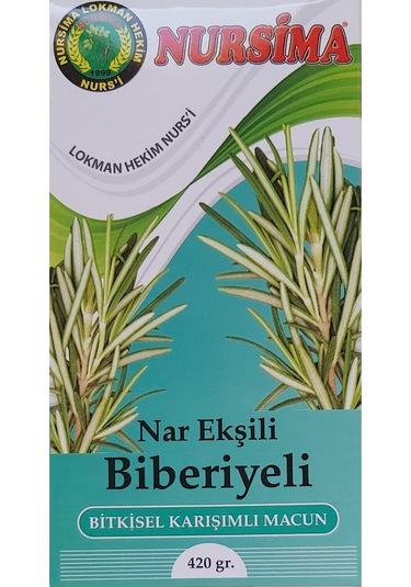 Nursima Nar Ekşili Biberiyeli Bitkisel Macun 420 G