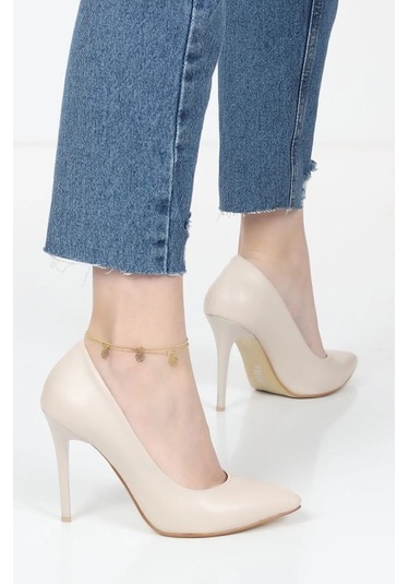 Asya Kadın İnce Topuklu Stiletto Ayakkabı Bej