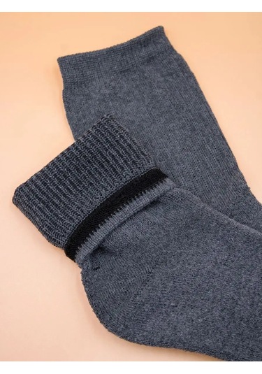 Alena Sıcak Kışlık Havlu Çorap Seti Pamuklu 41949578 Gri