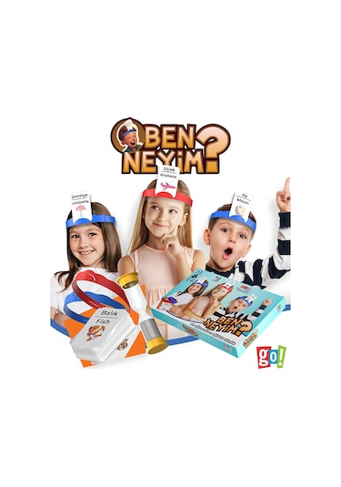 Ben Neyim? Eğlenceli Kutu Oyunu Türkçe-İngilizce Aile Çocuk Eğitimi