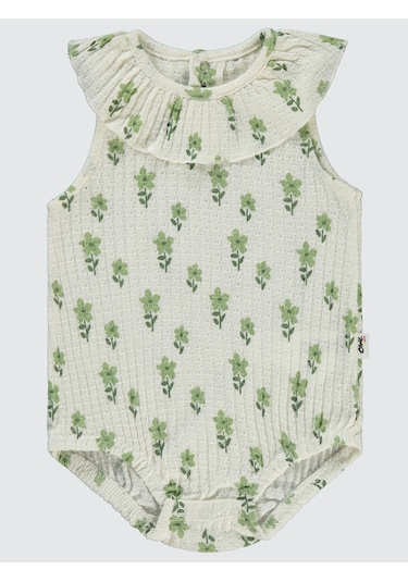Civil Baby Kız Bebek Patiksiz Tulum 6-18 Ay Krem
