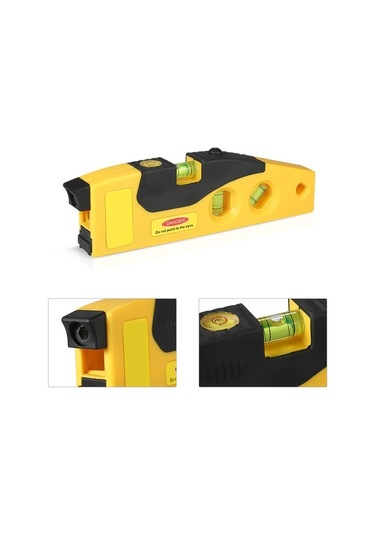 Pazly Vida Seviye Sarı Renkli Pil Nokta Modu, Malzeme Lazer İnç İle Deliği, Çizgi, Çapraz Aleti, Abs 5m 30m 2xaaa 1/4 Sw