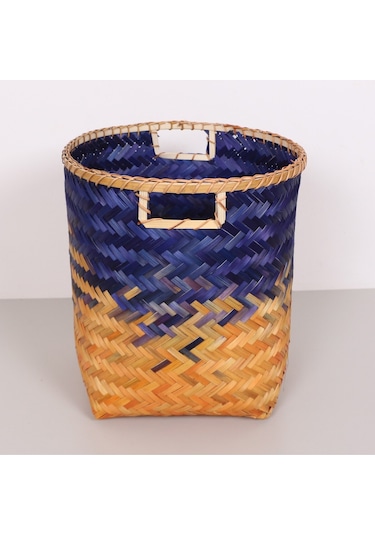 Küfe 35x40 Cm Doğal Bambu Kulplu Sepet Mix