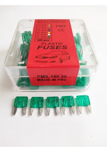 Replax 30 Amper Mini Yassı Bıçak Japon Sigorta 100'lü Paket