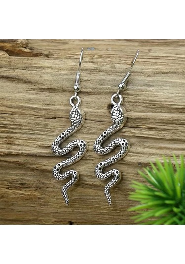 Crystal Snake Özel Tasarım Kolye Küpe Takı Seti Bulgari Model Gümüş