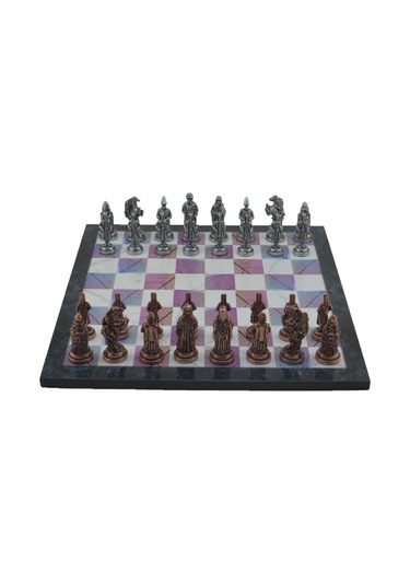 Gifthome Metal Satranç Takımı-seti büyük osmanlı antik Taş Ve Bah