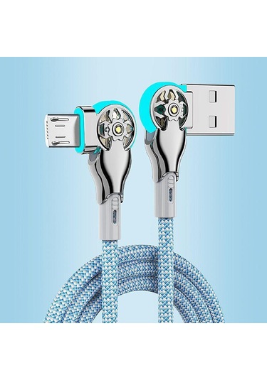 Vaorlo Çift 180 Dönebilen Şarj Kablosu Naylon Veri Kablosu Tip-c 65w Hızlı Şarj Xiaomi Huawei Telefon Hattı İçin