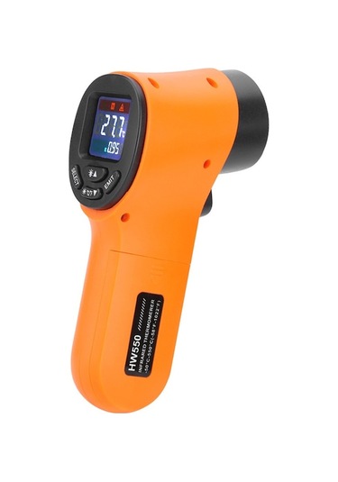 Hw550 Turuncu Endüstriyel Entegre Termometre -50 C/+550 C, Lcd Arka Işık, Otomatik Kapatma, Tezgah Taraması