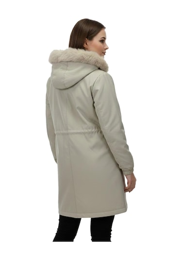 Baglan Kadın Kapüşonlu İçi Peluş Mont Bgl-st05028 Taş